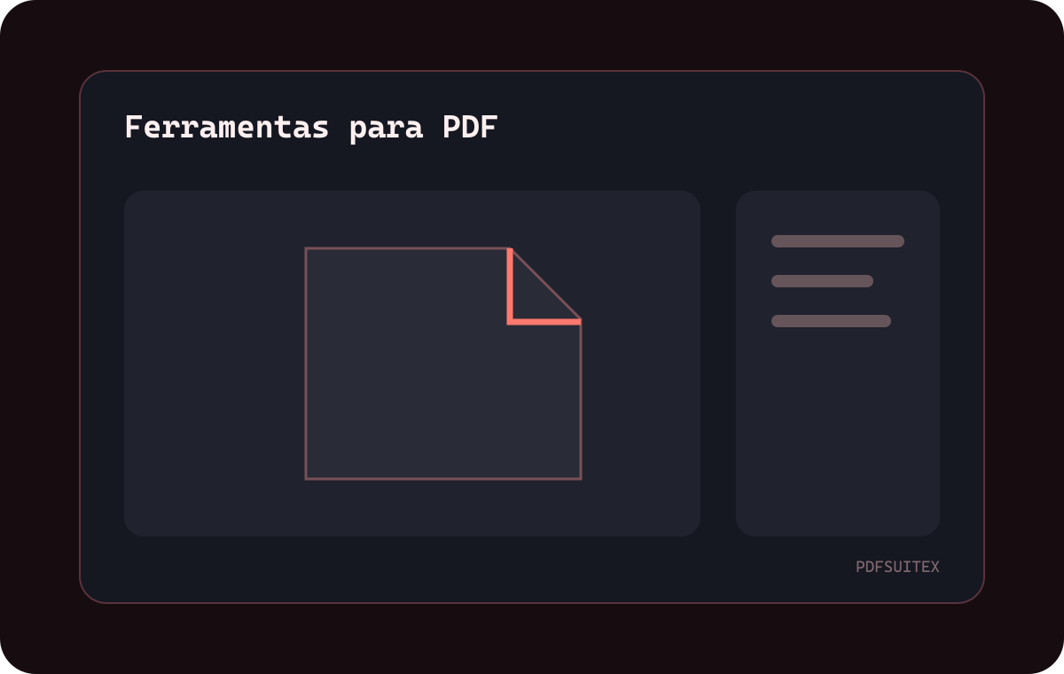 Tela do PDFSuiteX para organizar, converter e proteger documentos